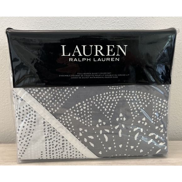 Ralph Lauren LUKE Medallion 3PC Full / Queen Duvet Cover Pillow Shams Set $300 - Picture 1 of 7